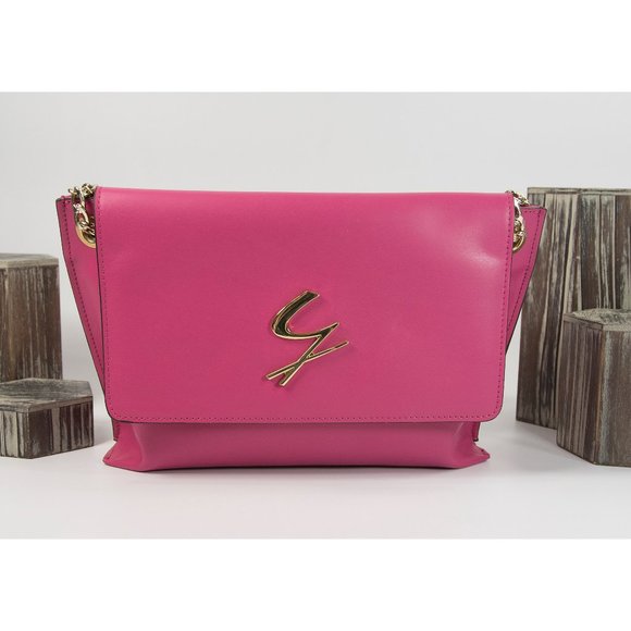 Gattinoni Vintage Pink Italian Leather Crossbody - Picture 1 of 6
